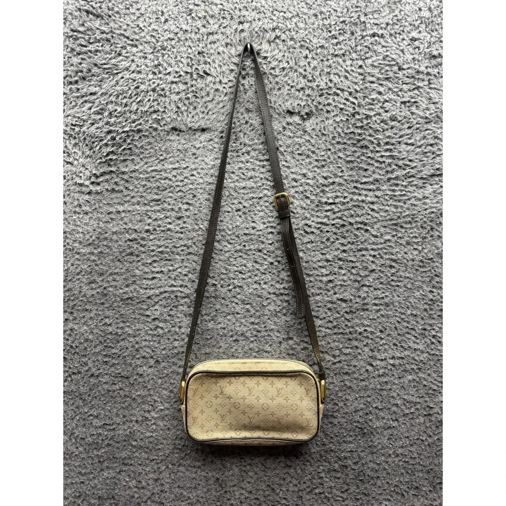 Louis Vuitton LV Monogram Mini Lin Canvas Leather Juliette Crossbody Bag Beige - Picture 4 of 16